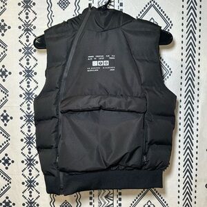 Zara Kids‎ black Puffer Hoodie Vest Size 8-9